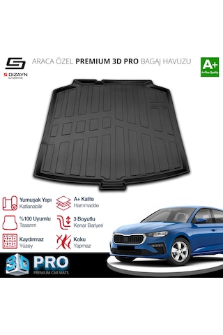 S-dizayn Skoda Scala 3d Pro Bagaj Havuzu 2019 Üzeri A+ Kalite