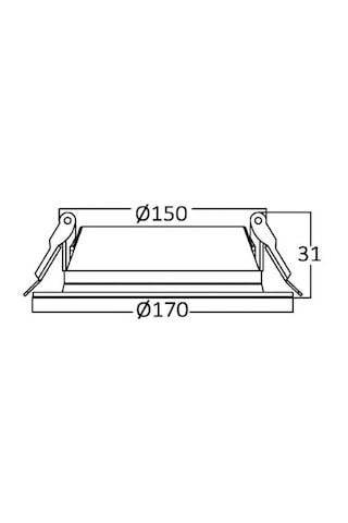 Braytron Backlight Led Panel Siyah 15w 6500k Beyaz Işık Sbp12-01