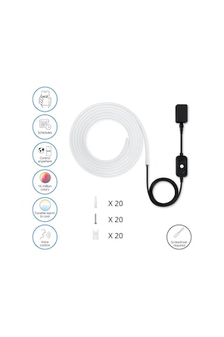 Wiz 5 Metre Akıllı Outdoor Led Şerit 240 Lumen Ip65 24 Watt Renkli