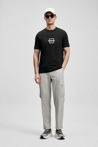Lufian Thınk Modern Grafik T- Shirt Siyah Siyah 111020310100100