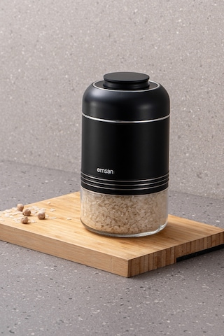 Emsan Moko Saklama Kavanozu 650 Ml Siyah