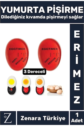 Premium Yanmaz Erimez 3 Farklı Zamanlayıcılı Haşlama Yumurta Pişirme Derecesi Egg Timer Çok Renkli