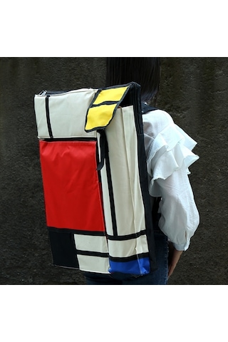 Büyük Kapasiteli Seyahat Omuz Eskiz Defteri Çizim Çantası Çok Renkli