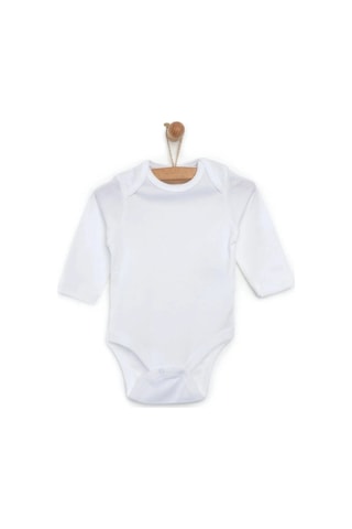 Mixibaby Mixi Baby %100 Pamuklu Çıtçıtlı Uzun Kol Bebek Body 3'lü Set Unisex Beyaz