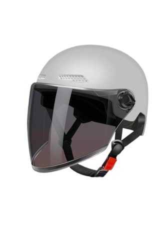 Eternal Luck Elektrikli Araç Uzun Ayna Açık Motosiklet Kaskı Gri