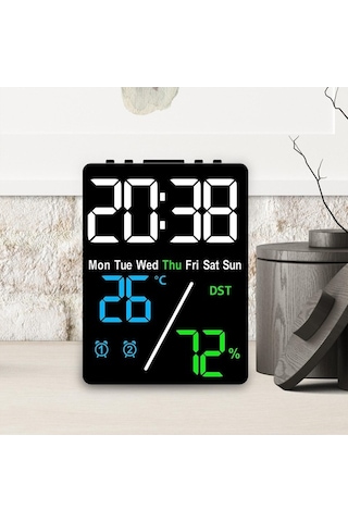 Trendooze Suntek Saat Ev Dijital Çalar Ayarları Alarm 3-renk-siyah 2 Lc