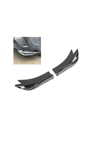 Lemestar Araba Arka Tampon Diffüzyörü, Pp Malzeme Parlak Siyah, Koruyucu Ve Dekoratif Spoiler, Kolay Kurulum, Evrensel Uygulama