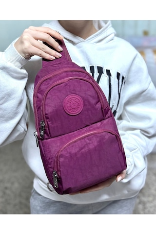 Su Geçirmez Kumaş Bordo Unisex Body Bag Çapraz Omuz Çantası Boro
