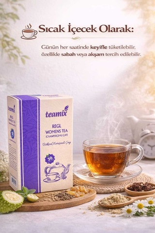 Regl Tea Womens Tea Doğal Katkısız Bitkisel Karışımlı Çay 60 G 30 Süzen Poşet