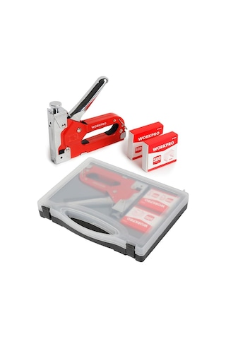 Workpro WP223005 3 In 1 4 - 14 MM Profesyonel Mekanik Zımba + 14 MM Çivi Tabancası + 1500 Adet Zımba Çivi
