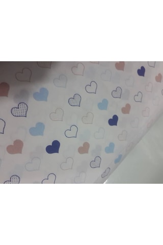 Akfil Poplin Nevresimlik Kumaş Çok Amaçlı En 240 Kalp Desenli (461455938)