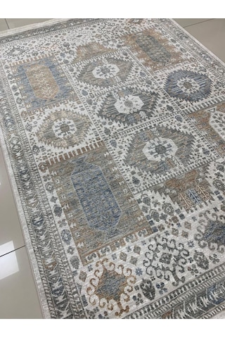 Merinos Halı Valeria 91062 060 Serisi Salon Oturma Yatak Odası Halısı Gri - Krem