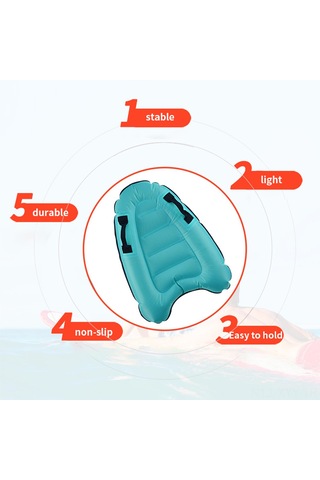 Yaleker Mavi Tpu Yüzey Kaydıracı - Ergonomik Tutamaklı, İç Dolgulu Taşınabilir, Yetişkin/çocuklar İçin Yüzme Öğrenme, Dalgalar Ve Su Kayakçılığı Güvenli Araç