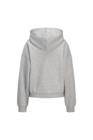 Jack & Jones Kadin Minimal Logo Baskili Kapüsonlu Sweatshirt - Studio - 12280152 Light Grey Melange