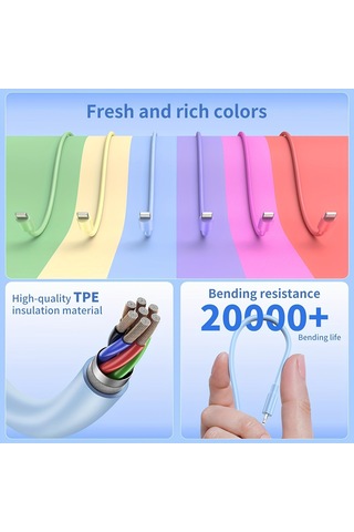 6 Adet 3/3/6/6/6/10ft Uzun Lightning Kabloları Hızlı Şarj Yüksek Hızlı Transfer Kablosu Distribütör Garantili