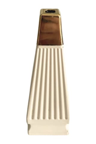 Kule Desenli 18cm Krem Plastik Ayak Mobilya Masa Ve Dolap Ayağı Krem Altın 18cm