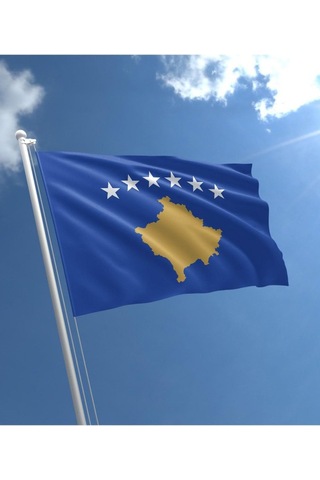 Lexroo Zc Bayrak Kosova Milli Gönder Bayrağı 100x150 Cm Raşel Dijital Baskı