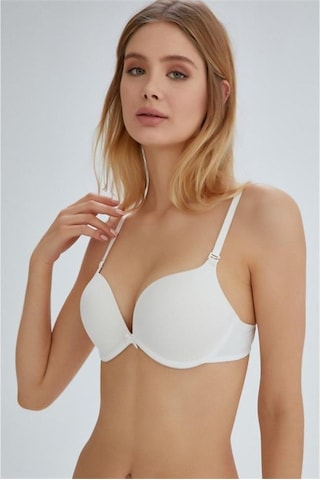 Eros Ersk130 Lilyum Kulaklı Double Push-up Tek Sütyen - Ekru Ekru