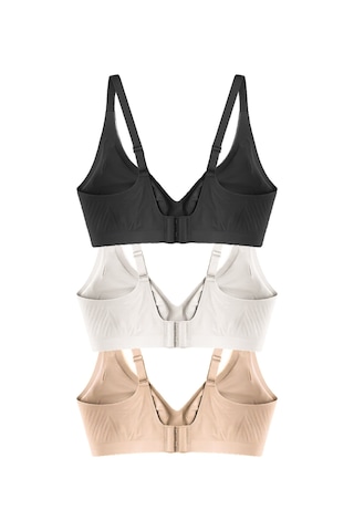 Cottonill Seamless Bra - Avelis Lazer Kesim Dikişsiz Balensiz İz Bırakmayan Kadın Sütyen 3'lü Paket-2 Çok Renkli