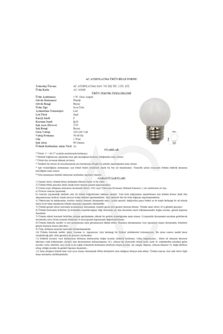 1W Gece Led Ampul Beyaz Işık