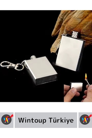 Premium Taşınabilir Pratik Kamp Doğa Av Günlük Rüzgarda Sönmez Zippo Benzin Metal Kibrit Anahtarlık Çok Renkli