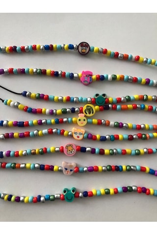 5 Adet Karışık Model Fimo Bileklik Çok Renkli