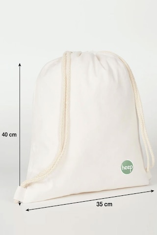 Heep Krem 35x40 Cm Unisex Ham Bez Büzgülü Sırt Ayakkabı Çantası Natural