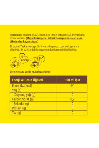 Teekanne Zencefil Limon Karışık Meyve Çayı
