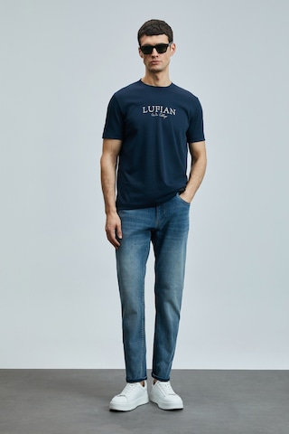 Lufian Bruno Smart Jean Erkek Pantolon Slim Fit Mavi Mavi 111200192100300 Mavi