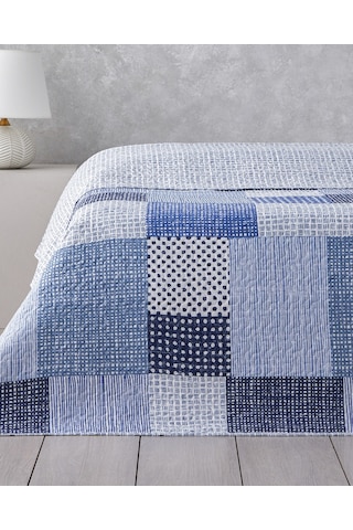 English Home Harlem King Size Çok Amaçlı Örtü 240x220 Cm Lacivert Lacivert