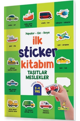 Yükselen Zeka Yapıştır-Çiz-Boya İlk Sticker Kitabım (2-4 Yaş)