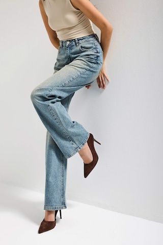 it's basic Kadın T.kot Rengi 4s6-32 Straight Fit Yüksek Bel Komfort Kumaş Denim Jean