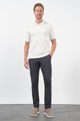 İmza Krem Rengi Polo Yaka Kısa Kol Örme Comfort Fit %100 Pamuk Kazak 1012260151