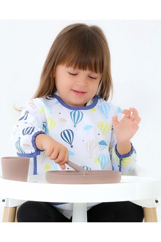 Babyjem Baskılı Blw Kollu Mama Önlüğü Avakado Desen