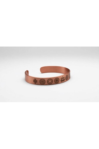 Zeolit Taşlı Bakır Bileklik Evrensel Enerji Sembollü Şifa Koruma