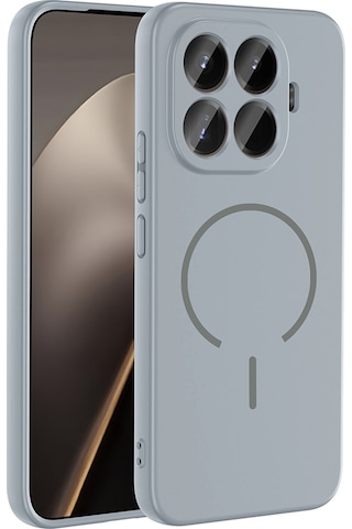 Xiaomi 15t Pro Kılıf M-safe Şarj Özellikli Mkst Meta Kapak - Titanyum-gri Gri