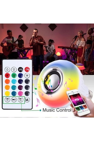 Uzaktan Kumandalı Bluetooth Led Ampül Lamba