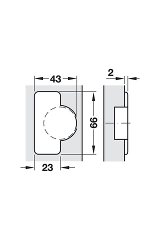 Hafele Kalın Kapak Menteşesi Düz