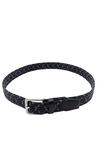 Pierre Cardin Premium Örgü Deri Kemer En 3,5 Cm Pc-1713 Siyah - Mavi