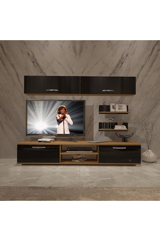 Decoraktiv Eko 5 Mdf Dvd Tv Ünitesi Tv Sehpası Pera - Siyah