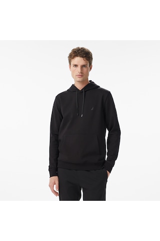 Nautica Erkek Siyah Classic Fit Kapüşonlu Sweatshirt Düz K57226t Siyah
