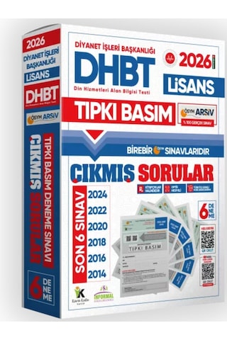 2026 Kpss-dhbt Lisans ÖSYM Çıkmış Soru Tıpkı Basım 6’lı Kitapçık Türkiye Geneli Deneme Paketi