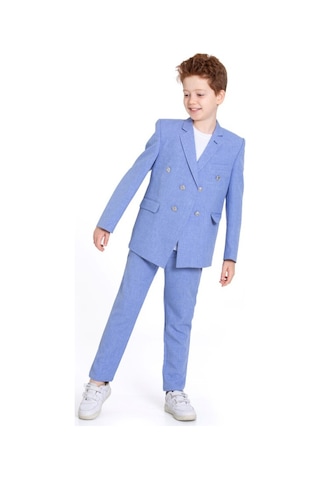 Xo Kids Erkek Çocuk Takım Elbise 5-8 Yaş 23930-3 Mavi