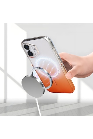 Teleplus Apple Uyumlu iPhone 17 Kılıf Rainbow Renkli Septik Manyetik Şarj Kapak