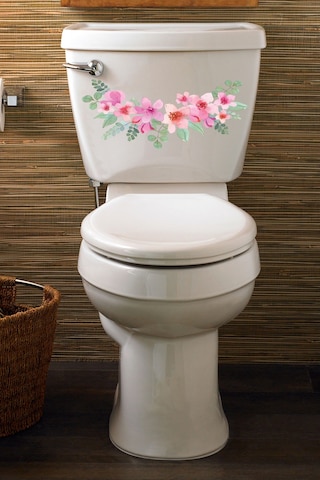 Soft Renkli Güller Klozet Kapağı ve Banyo Sticker Seti