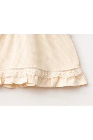Işıl Baby Dantel Yaka Detaylı Elbise Bej