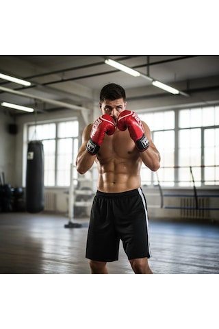 Green Hill Panther Carbon Deri Boks Ve Kick-boks Eldiveni Siyah
