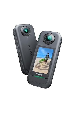 Akaso 360 Standart Combo Aksiyon Kamera 5.7k 360 Video, 48mp Sensör, 72mp 360 Fotoğraf, Aı Takip Siyah