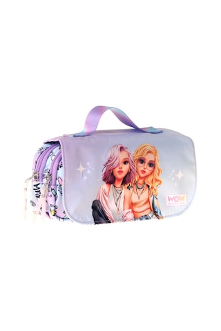Wow Generation Taşıma Askılı Kız Çocuk Friends Baskılı Şık Kalem Çantası Pembe - W6056