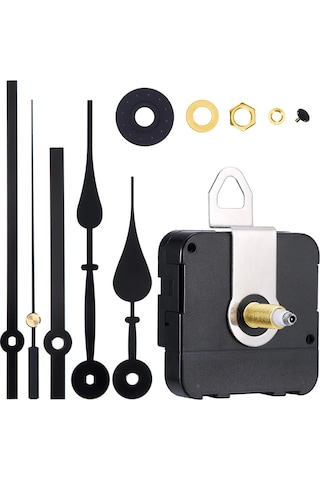 Teltree 2 Adet Metal Akrep-yelkovan, Siyah Saniye İğnesi Ve Yüksek Tork I Eksenli Kuvars Saat Çekirdeği - Tamir Ve Montaj İçin Parçalar Seti